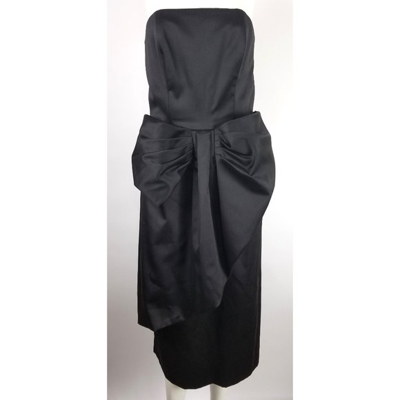 Nili Martin Dresses & Skirts - Nili Martin Black Strapless Midi Cocktail Dress